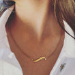 Load image into Gallery viewer, "Elle est forte" (She is strong) - Forte necklace in solid 9K gold made to order