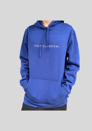 Unisex fleece hoodie in Cobalt