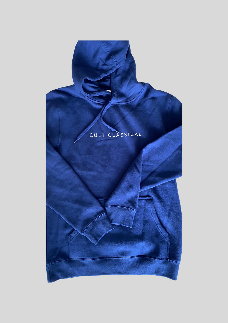 Unisex fleece hoodie in Cobalt
