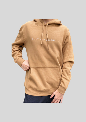 Unisex fleece hoodie in Caramel