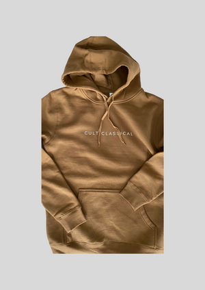 Unisex fleece hoodie in Caramel