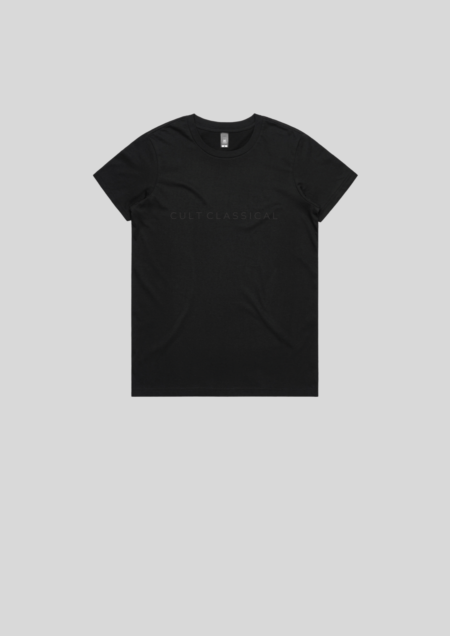 Women's classic staple tee in black