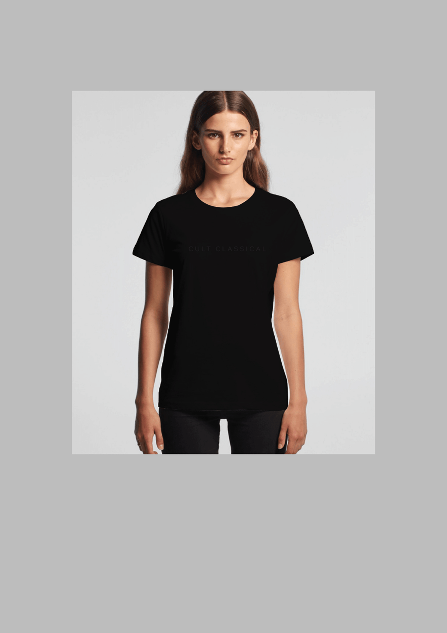 Women's classic staple tee in black