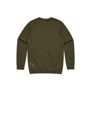 Men's / unisex premium sweat in army green