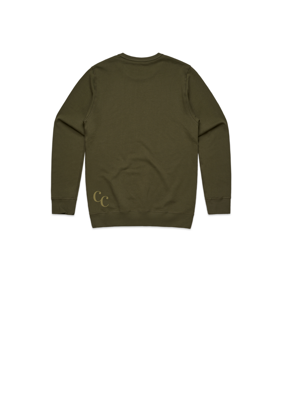 Men's / unisex premium sweat in army green