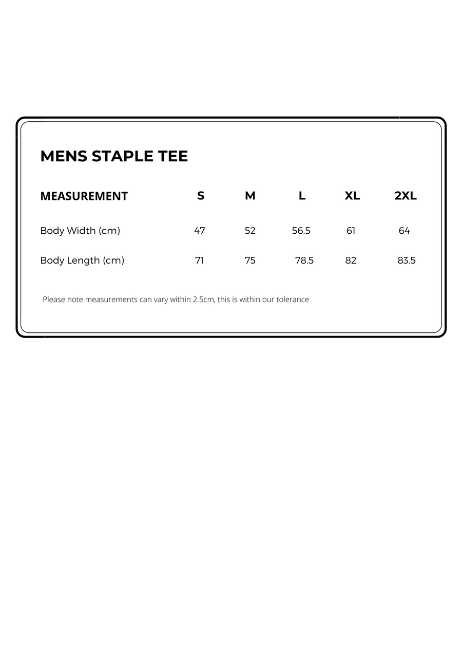 Men's / Unisex classic staple tee in dark navy